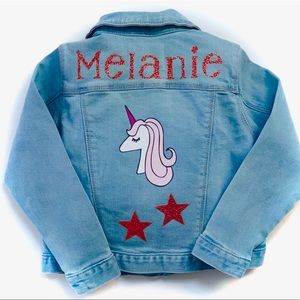 Personalized toddler denim jacket